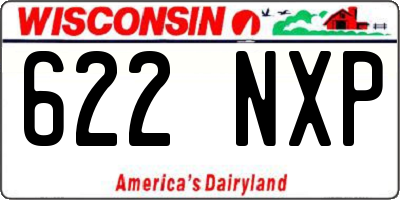 WI license plate 622NXP