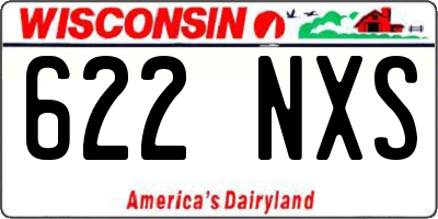 WI license plate 622NXS