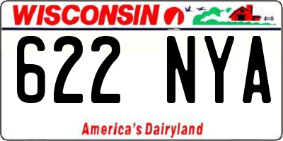 WI license plate 622NYA