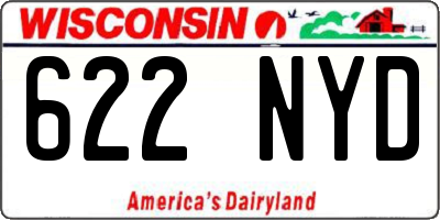 WI license plate 622NYD