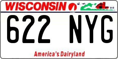 WI license plate 622NYG