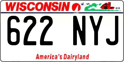 WI license plate 622NYJ