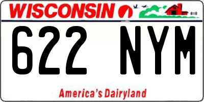 WI license plate 622NYM