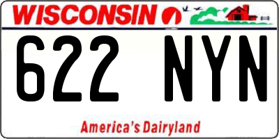 WI license plate 622NYN