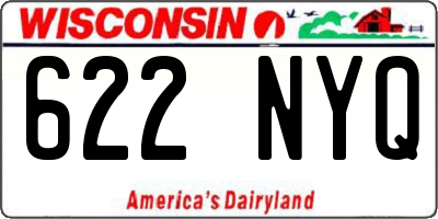 WI license plate 622NYQ