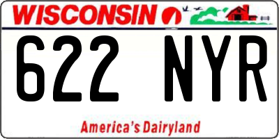 WI license plate 622NYR