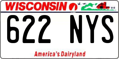 WI license plate 622NYS