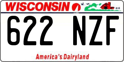 WI license plate 622NZF