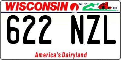 WI license plate 622NZL