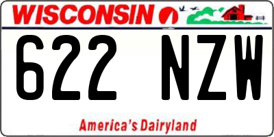WI license plate 622NZW