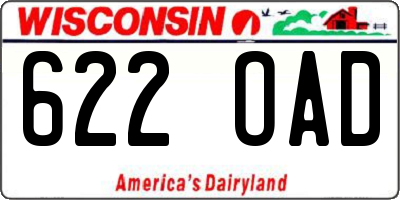 WI license plate 622OAD