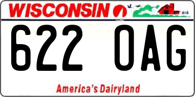 WI license plate 622OAG