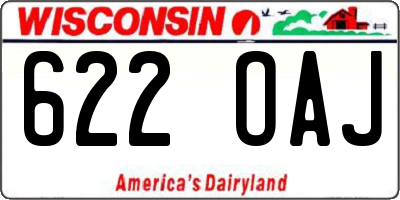 WI license plate 622OAJ