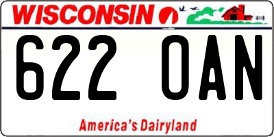 WI license plate 622OAN