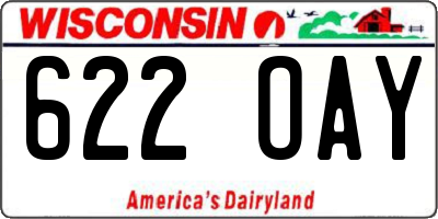 WI license plate 622OAY
