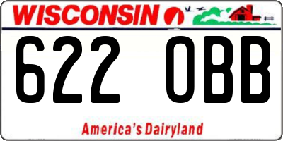 WI license plate 622OBB