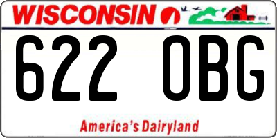 WI license plate 622OBG