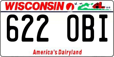 WI license plate 622OBI