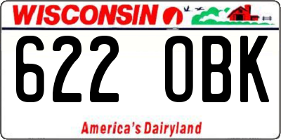 WI license plate 622OBK