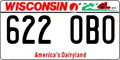 WI license plate 622OBO