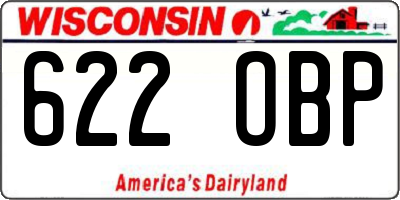 WI license plate 622OBP