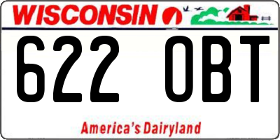 WI license plate 622OBT