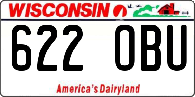 WI license plate 622OBU
