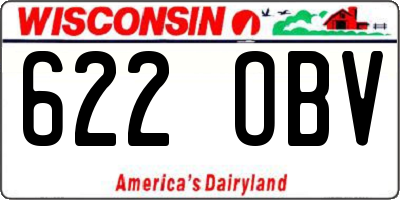 WI license plate 622OBV