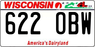WI license plate 622OBW