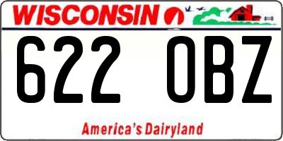 WI license plate 622OBZ