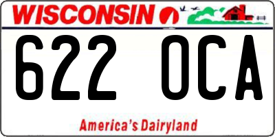 WI license plate 622OCA