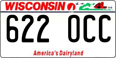 WI license plate 622OCC