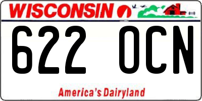 WI license plate 622OCN