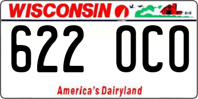 WI license plate 622OCO