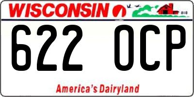 WI license plate 622OCP