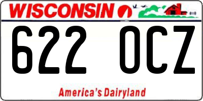 WI license plate 622OCZ