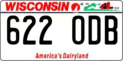 WI license plate 622ODB