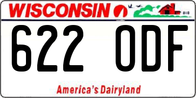 WI license plate 622ODF