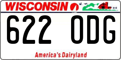 WI license plate 622ODG