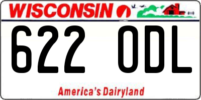 WI license plate 622ODL