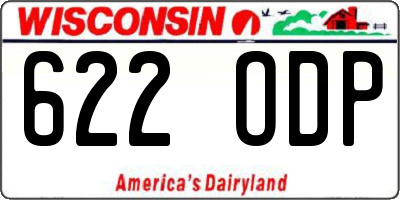 WI license plate 622ODP