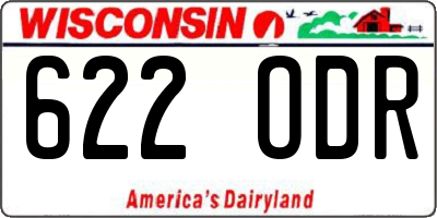 WI license plate 622ODR