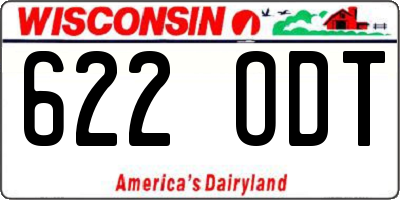 WI license plate 622ODT