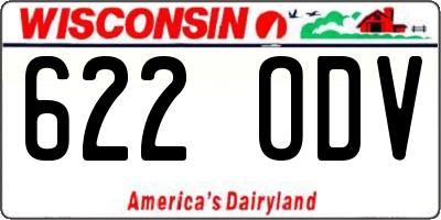 WI license plate 622ODV
