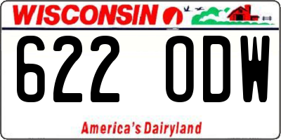 WI license plate 622ODW