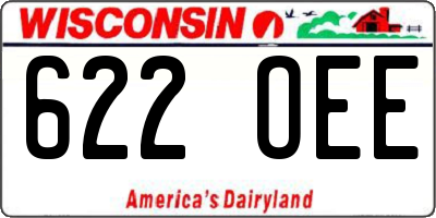 WI license plate 622OEE
