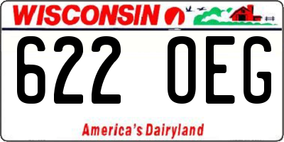 WI license plate 622OEG