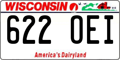 WI license plate 622OEI