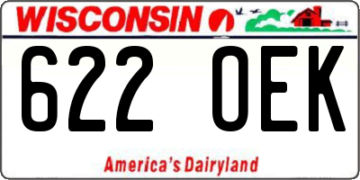 WI license plate 622OEK