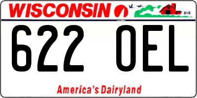 WI license plate 622OEL